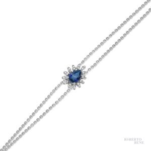 Damla Safir Taşlı Anturaj Pırlanta Bileklik