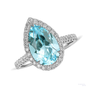 Aquamarine Taşlı Özel Tasarım Sultan Yüzük