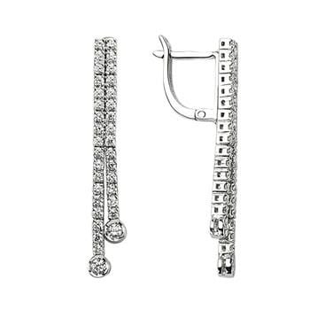 0.95 Karat Işık Seli Pırlanta Taşlı Set Küpe