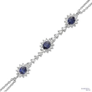 1.32 Karat Safir- Pırlanta Taşlı Pırlanta Bileklik