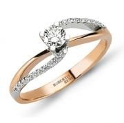 Rose Altın Pırlanta Tektaş Yüzük Estiva Serisi