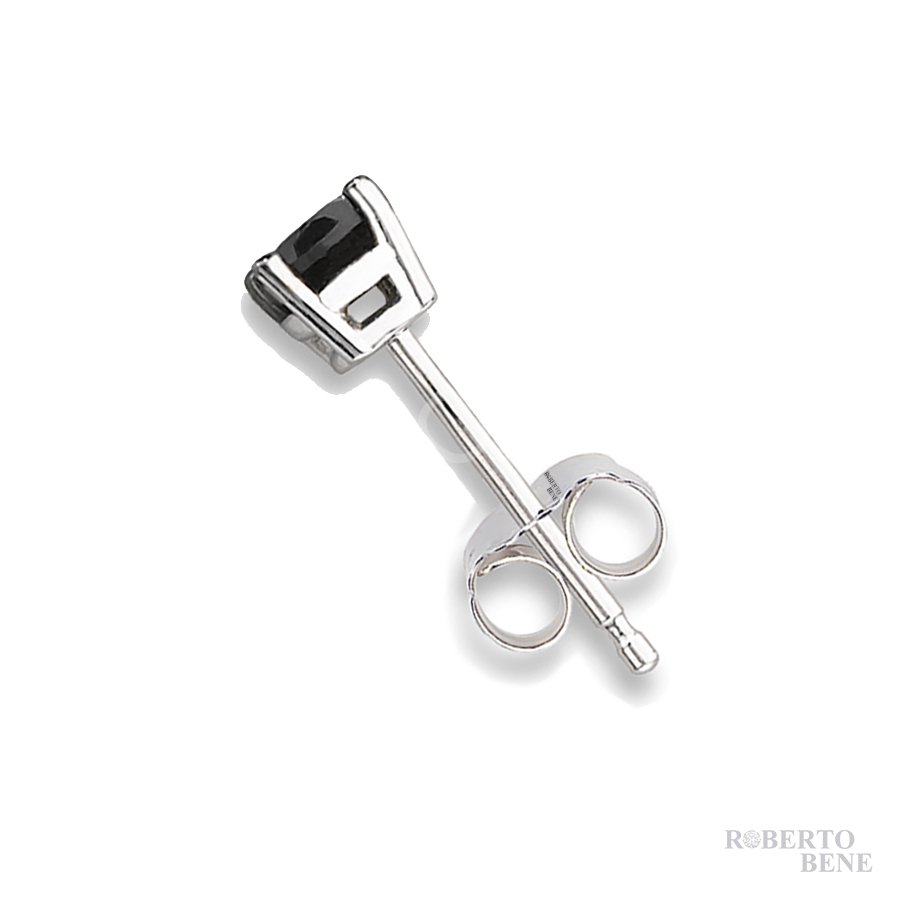 0.20 Karat Siyah Pırlantalı Tektaş Erkek Küpe Modeli | Roberto Bene