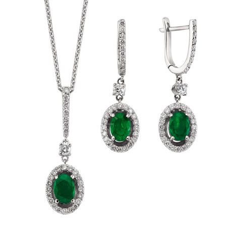3.12 Karat Zümrüt Taşlı Pırlanta Set Regina Dizayn