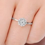 2.00 Karat Görünümlü G Renk Efekt Tektaş Aşkın Işıltısı Yüzük