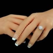 2.00 Karat Görünümlü G Renk Efekt Tektaş Aşkın Işıltısı Yüzük