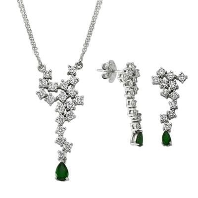 Zümrütlü Pırlanta Set by Almira Dizayn