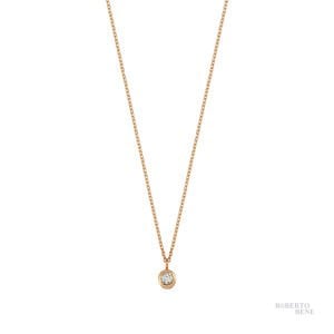 0.07 Karat F Renk Tektaş Pırlanta Kolye