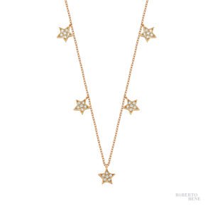 0.20 Karat Pırlanta Taşlı Yıldız Tasarım Kolye