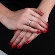 0,70 Karat Pırlanta Efektli F Harfi Tektaş Kolye – Aşkın Harfleri
