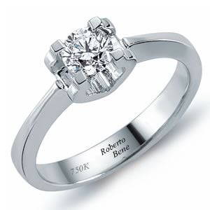 0.50 Karat E Renk VS2 Berraklık GIA Sertifikalı Tektaş Pırlanta Yüzük
