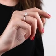 Aşkın harfleri 0.70 karat pırlanta efektli tektaş M harfi