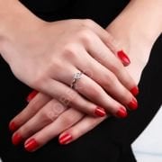 Aşkın harfleri 0.70 karat pırlanta efektli tektaş O harfi