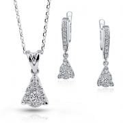 Tektaş Efektli Damla Pırlanta Set