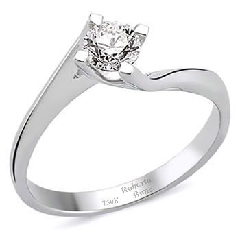0.45 Karat G Renk VVS2 Berraklık GIA Sertifikalı Tektaş Pırlanta Yüzük