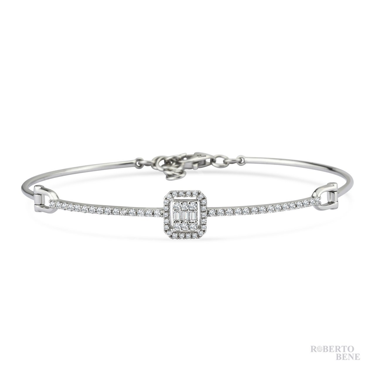 0.42 Karat F renk Baget Pırlanta Bileklik Modeli | Roberto Bene