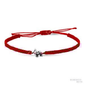 0.02 Karat Pırlantalı Gümüş Fil Bileklik | Roberto Bene