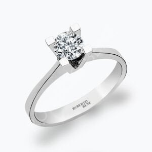 0.50 Karat F Renk Uluslararası Sertifikalı Tektaş Pırlanta Yüzük